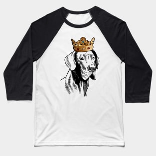 Great Dane Dog King Queen Wearing Crown Baseball T-Shirt